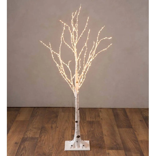 5' Artificial Birch Tree with 400 Micro Lights & Reviews Birch Lane